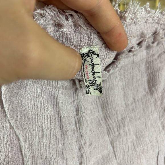 Free People Intimately Lost Girl Smocked Shorts- Lilac- Size Small - Picture 7 of 9